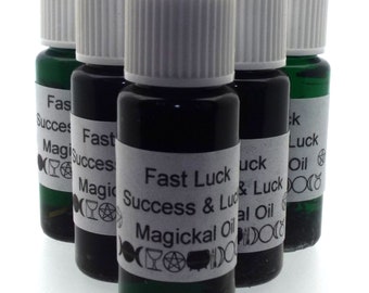 Fast Luck Magickal Anointing Incense Oil