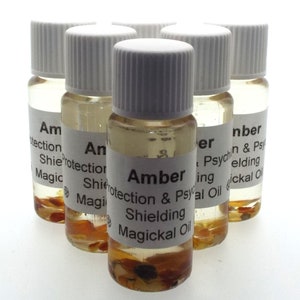 Amber Magickal Anointing Incense Oil Psychic Shielding