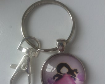 Dancing girl keyring.