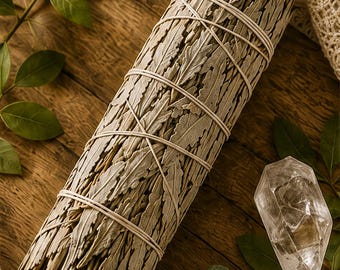 6" Hand-Bundled White Sage Smudge Stick | California Sage for Energy Cleansing, Meditation