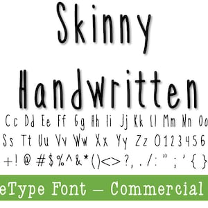 Dünne handschriftliche Schrift ttf