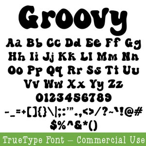 Groovy font, Groovy font ttf, Retro font, Retro ttf font