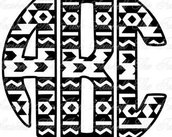 Monogram Font svg, monogram svg, monogram dxf, circle monogram svg, circle monogram dxf, tribal svg