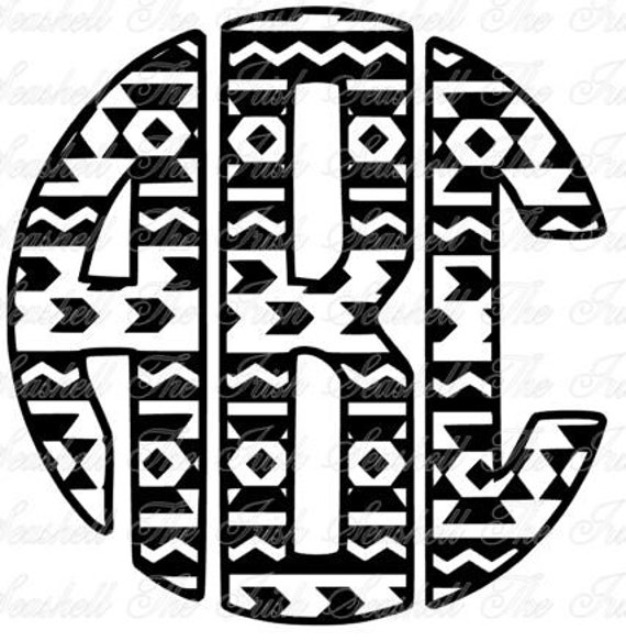 Download Monogram Font Svg Monogram Svg Monogram Dxf Circle Monogram Etsy