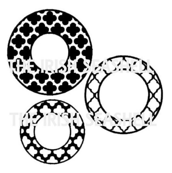 Download Quatrefoil Svg Dxf Monogram Circle Monogram Svg Monogram Etsy