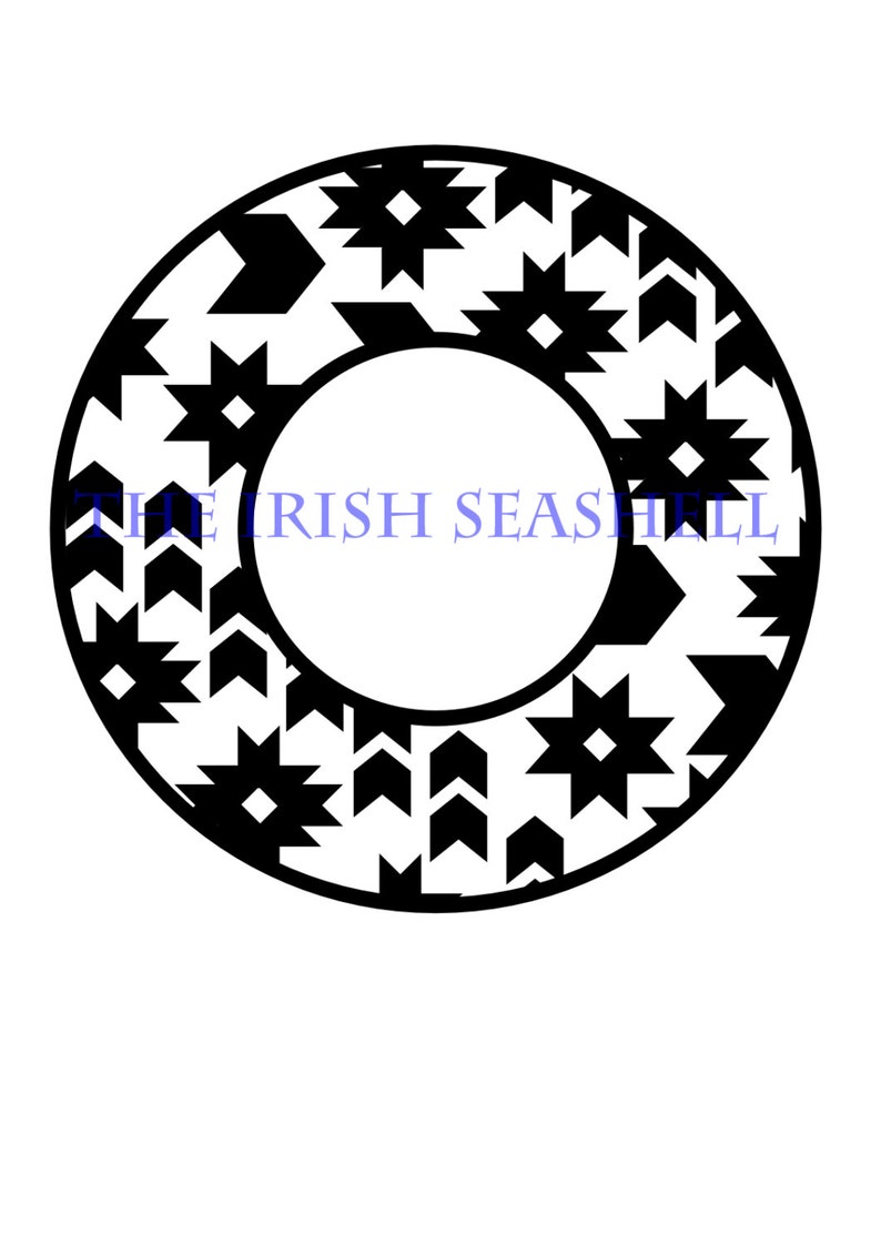Download Aztec 2 Monogram Circle Frame Svg Dxf Design