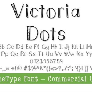 Victoria Dots Hand Drawn Font .ttf