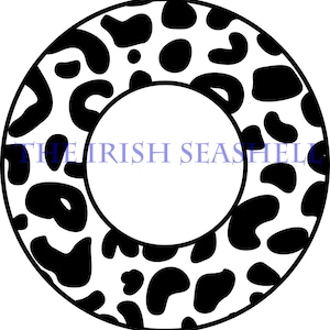 Cheetah Leopard Jaguar Circle Monogram Frame SVG DXF Design - Etsy