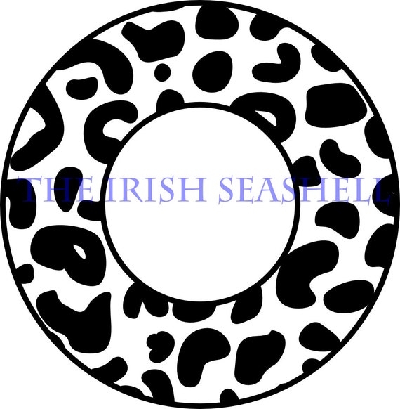 Download Cheetah Leopard Jaguar Circle Monogram Frame Svg Dxf Design Etsy
