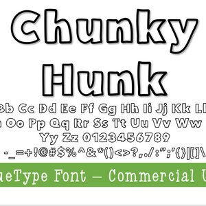 Chunky font, thick font, large font, ttf font, thick ttf font, handwritten font,