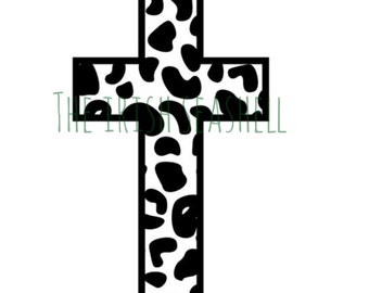 Cheetah Leopard Jaguar Cross SVG DXF FILE
