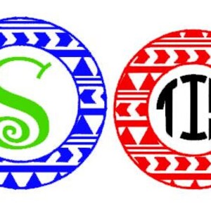 Monogram Circle for silhouette cameo dxf svg vinyl