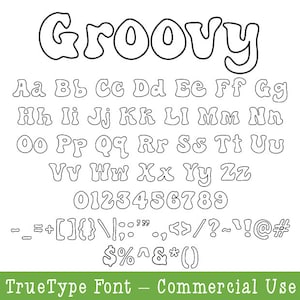 Groovy font, Groovy font ttf, Retro font, Retro ttf font