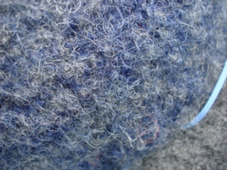 Cloche Hat Classic Wool Felt in Blue Gray tweed