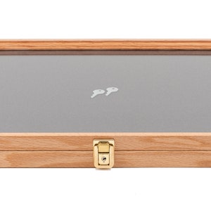 Extra Large Oak Display Case: Arrowhead, Knife, Pin & Coin Storage
