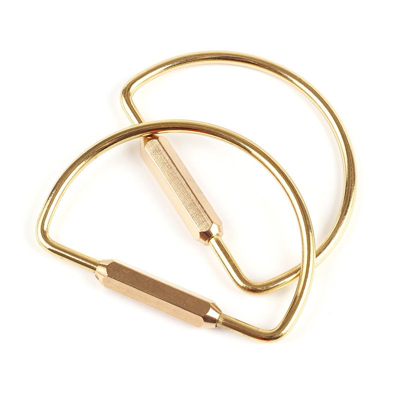 2 Pcs Durable Brass Screw Lock Key Chain Ring Creative EDC Etsy