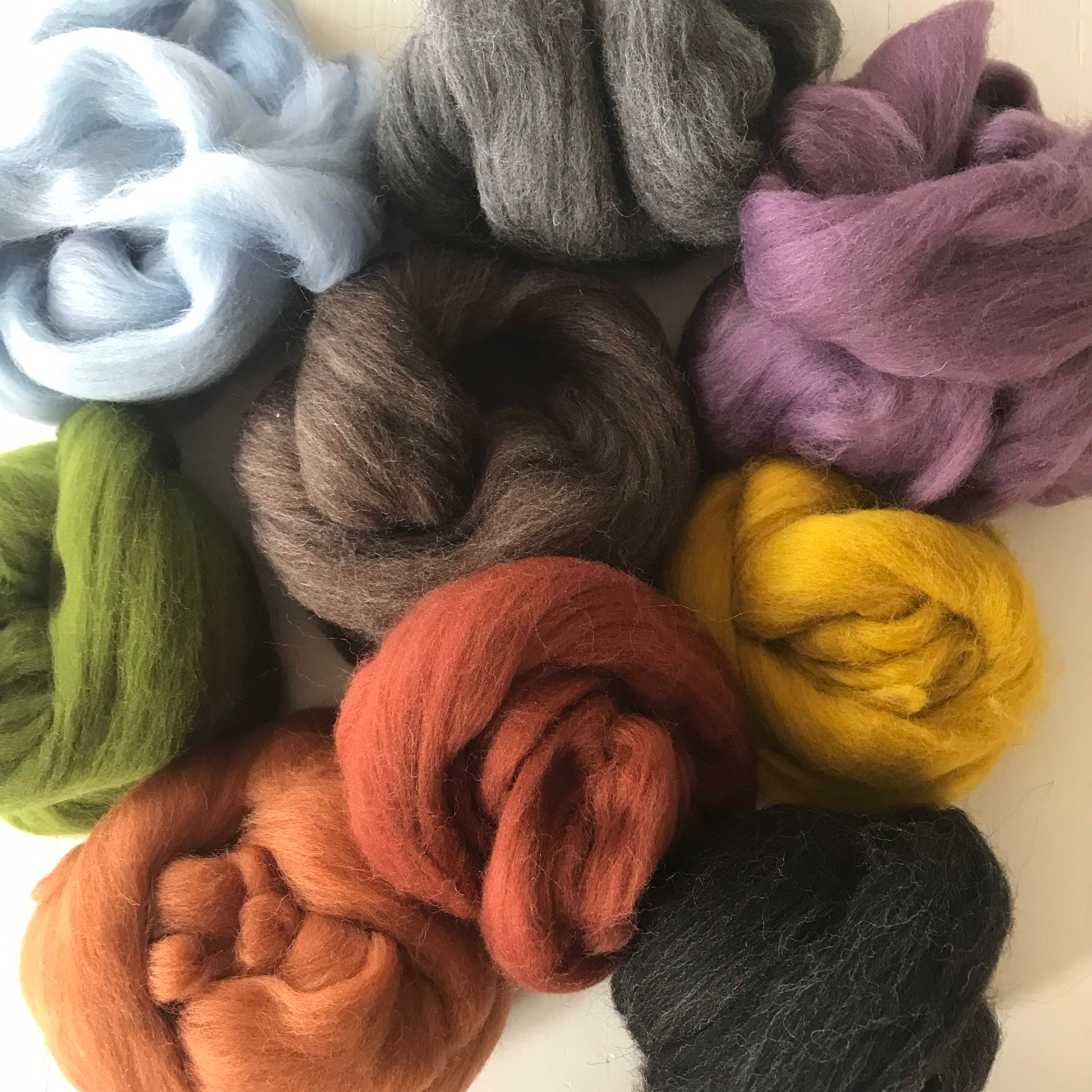 24 Wool Roving, Felting Wool, Needle Felting Kit, Wool Roving for