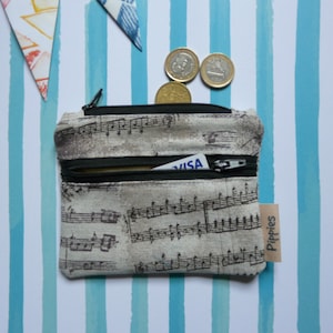 Cartera amante de la música, bolsa de llaves, bolsa, portatarjetas, bolsa de música, portatarjetas de visita, bolsa de cambio, bolsa de viaje