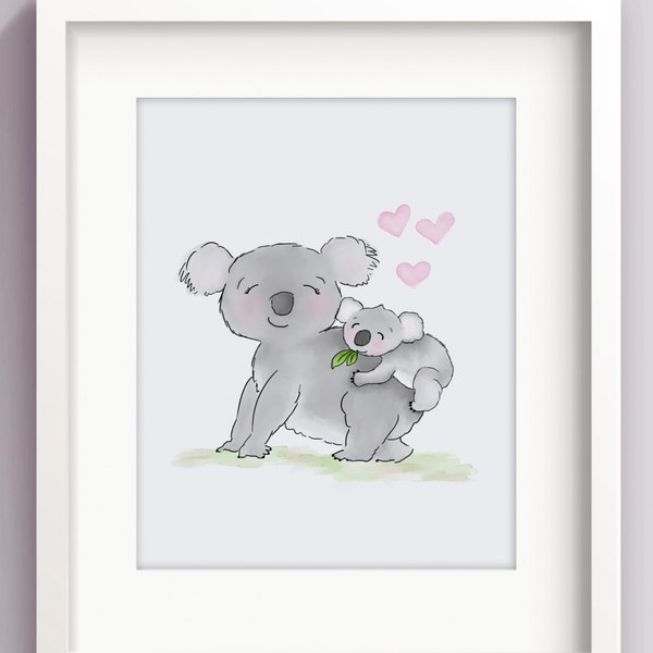 Koala Nursery Art - Baby Room Prints - Koala Baby Shower - Koala Bear - Childrens Art Prints - Sweet Cheeks Images