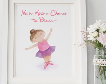 Dancer Painting - Little Ballerina - Gift for Dancer - Ballet Nursery - Ballerina Baby - Pointe Shoes - Pink Ballet - Sweet Cheeks Images