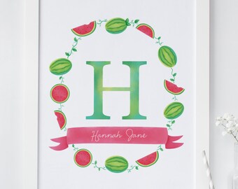 Watermelon Art - Watermelon Print - Dorm Decor - College Dorm Girl - Fruit Print - Funky Art - Watermelon Birthday - College Apartment