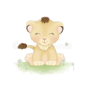 Baby Lion Nursery Art - Lion Baby Shower - Lion Nursery Decor - Lion Nouveau-né - Lion Print - Lion Art Print - Sweet Cheeks Images image 2