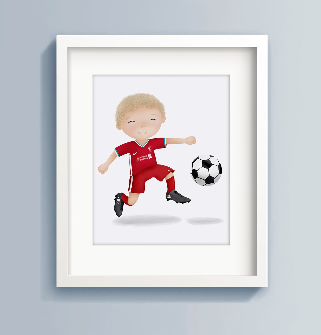 Soccer Art Print Football Print Little Boy Room Decor Soccer Decor