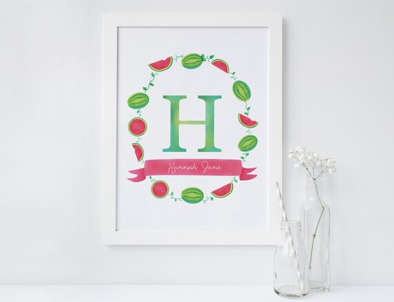Watermelon Art - Watermelon Print - Dorm Decor - College Dorm Girl - Fruit Print - Funky Art - Watermelon Birthday - College Apartment