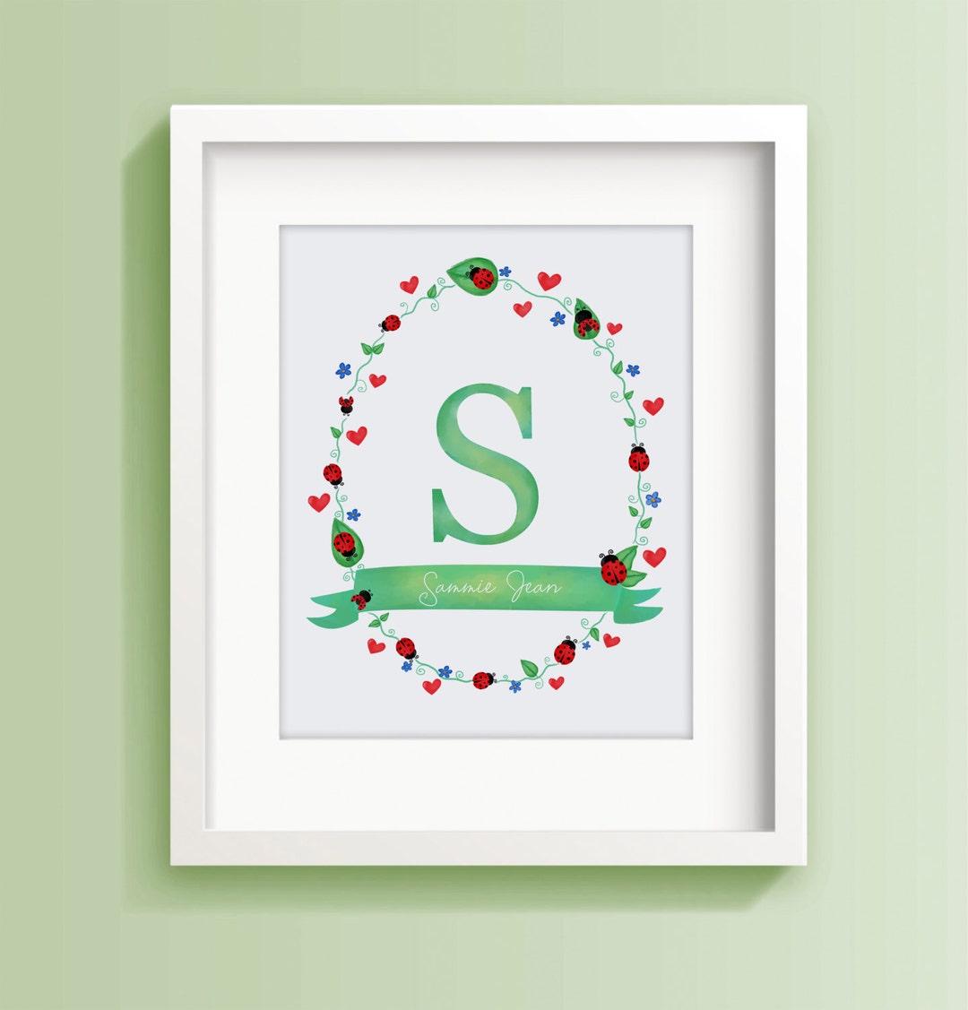 Ladybug Art - Ladybug Print - Lady Bug Baby Shower - Ladybug Nursery ...