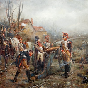 Napoleon at Waterloo c1890s Victorian Military Painting - Digital Download Print Hi-Res JPEG