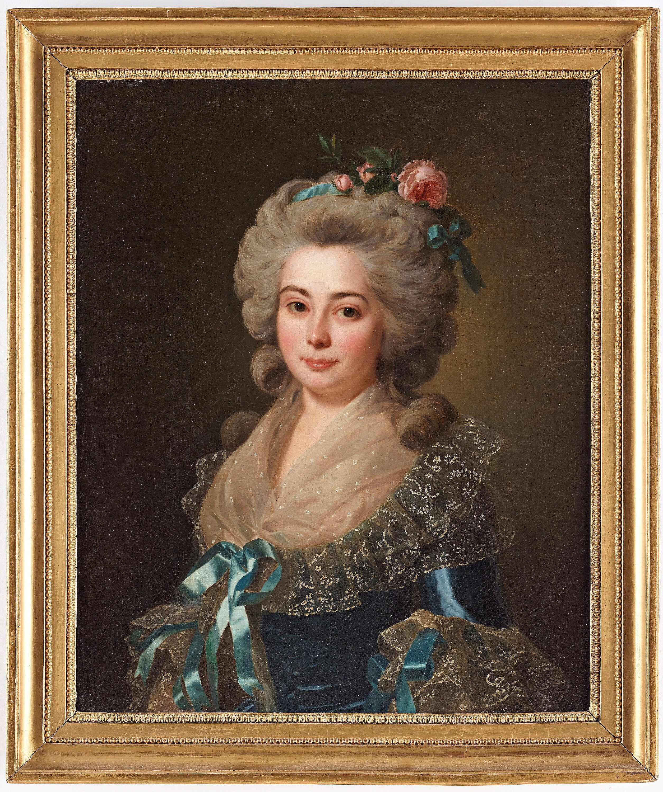 青いドレスの女 1780 絵画 - アレクサンダー・ロズリン - デジタル 