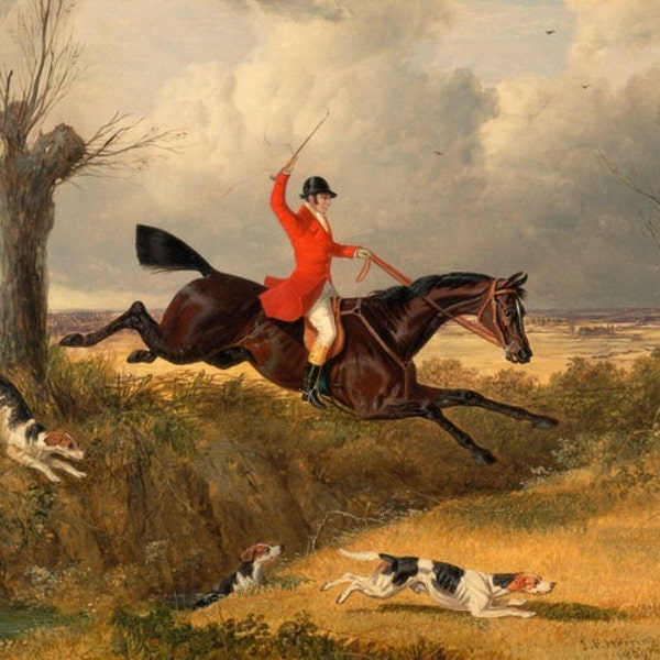 The Foxhunter 1839 John Frederick Herring Painting - Digital Download Print Hi-Res JPEG