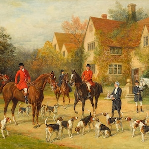 Going to the Meet - Victorian Fox Hunt Painting - Heywood Hardy - Digital Download Print Hi-Res JPEG