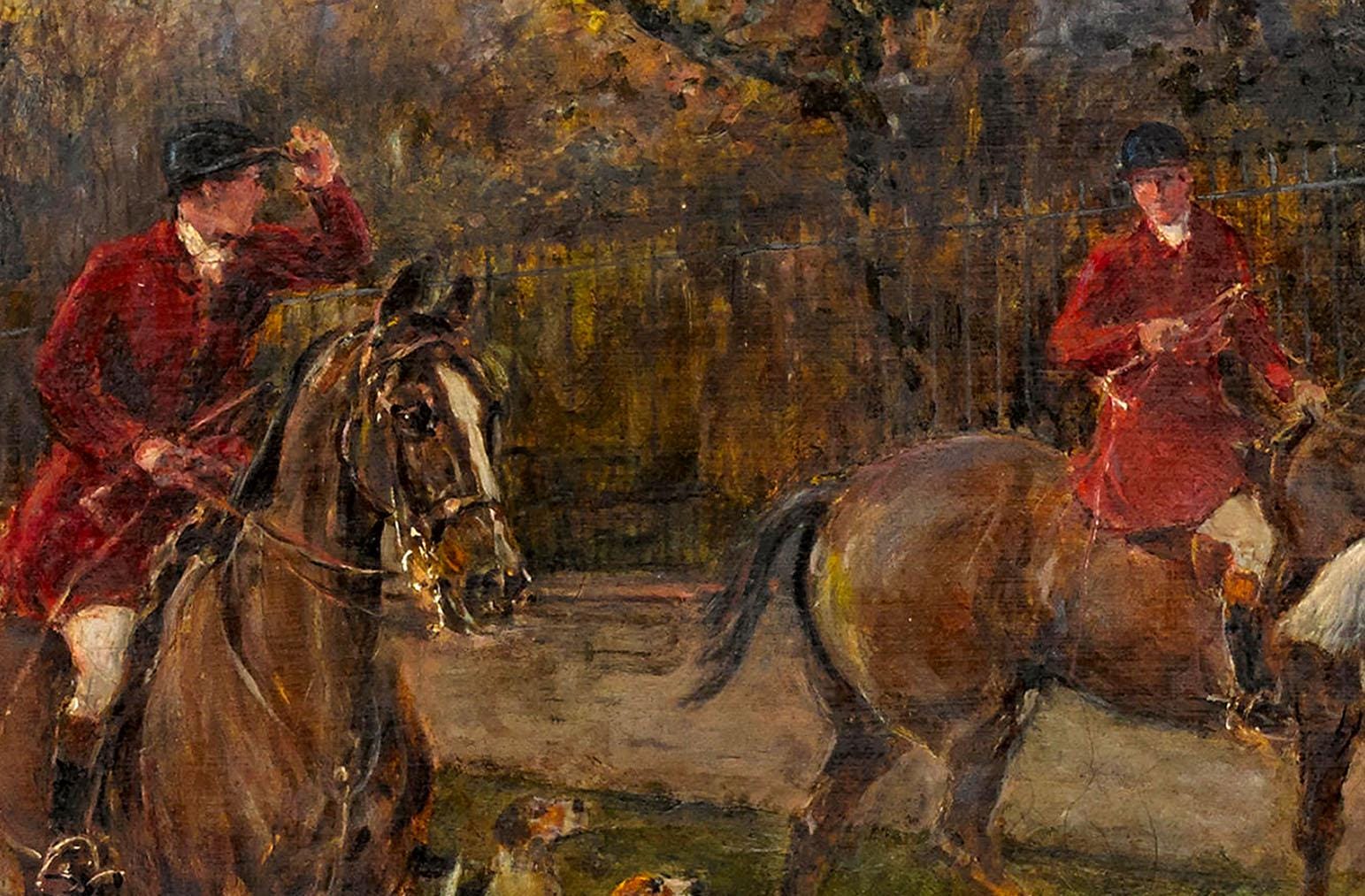 At the End of the Day C1880s Victorian Painting by Heywood Hardy