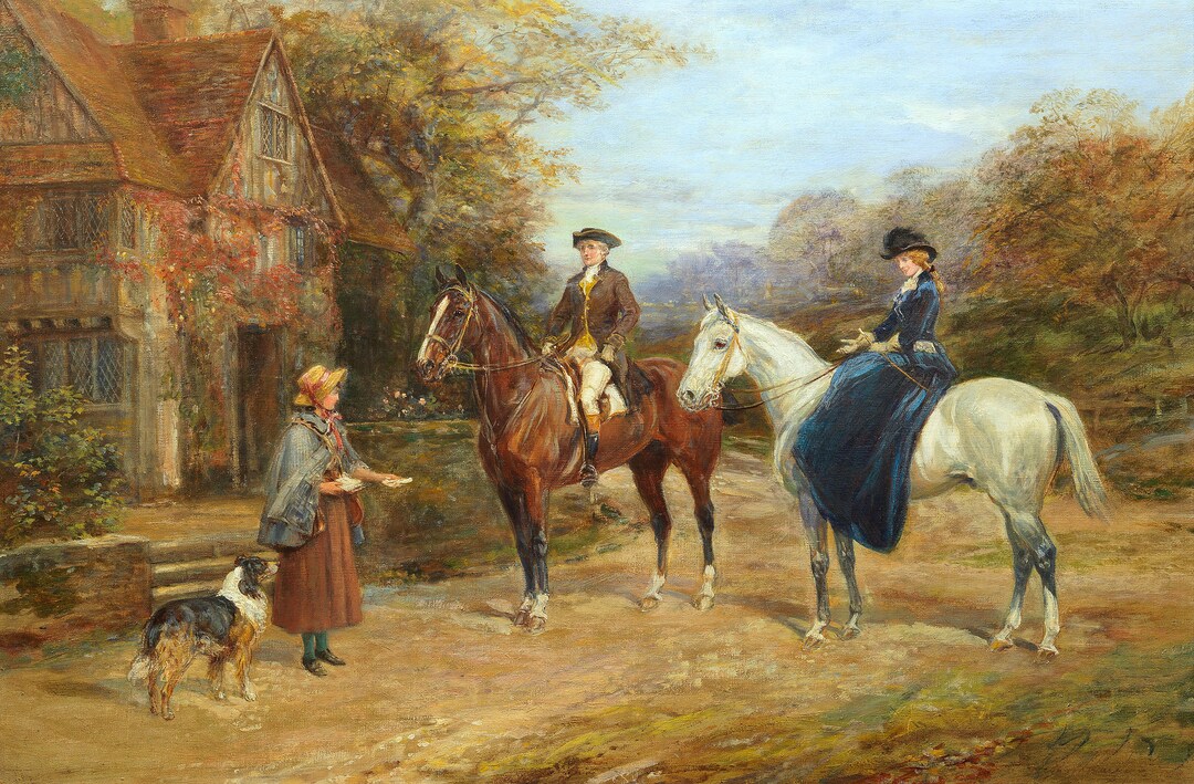 Country Riders - Victorian Horse Riders Painting - the Letter by ...