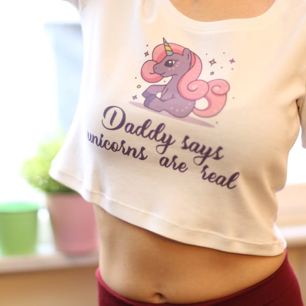 Kinky T-shirt / BDSM T-shirt / Daddy Babygirl / DDLG T-shirt / crop top tshirt / BDSM Gift / ddlg shirt / ddlg / slave tshirt / Daddy says