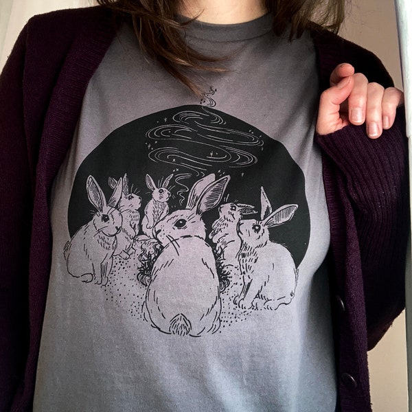 Bunny Coven T-shirt Grey / Mint / Cream