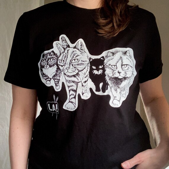 Cats in shop gangs t shirt
