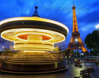 Eiffel Tower Merry Go Round in Paris, France