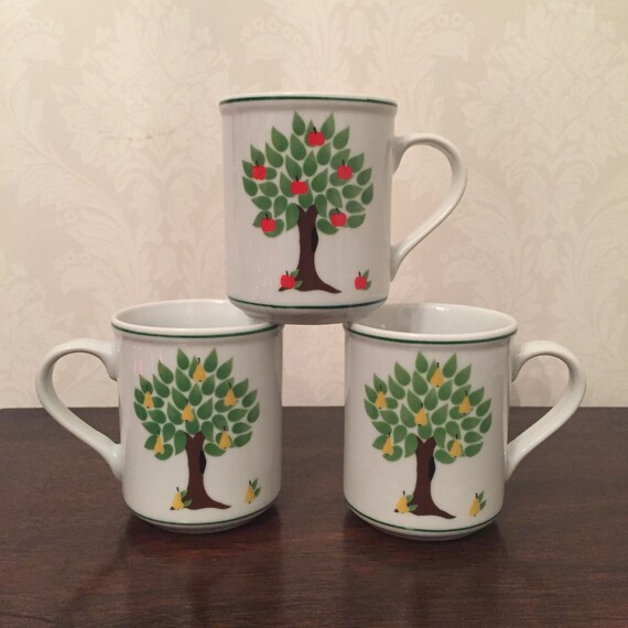 Verocruz Pear Tree And Apple Tree Coffee Mugs Coffee Cups Etsy