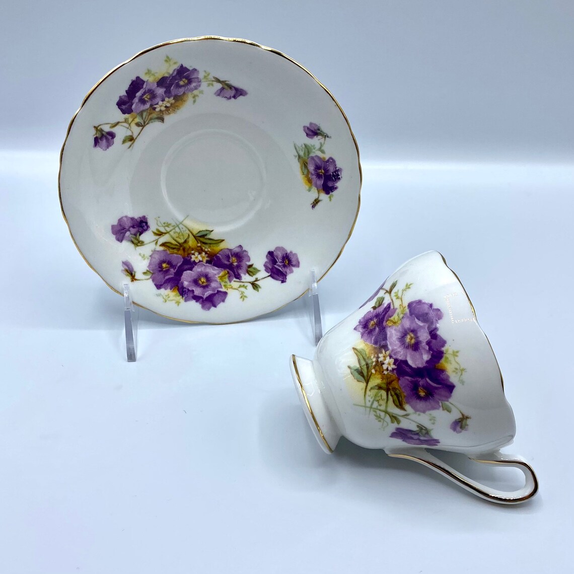 Sutherland Bone China Teacup and Saucer H M Sutherland Made Etsy