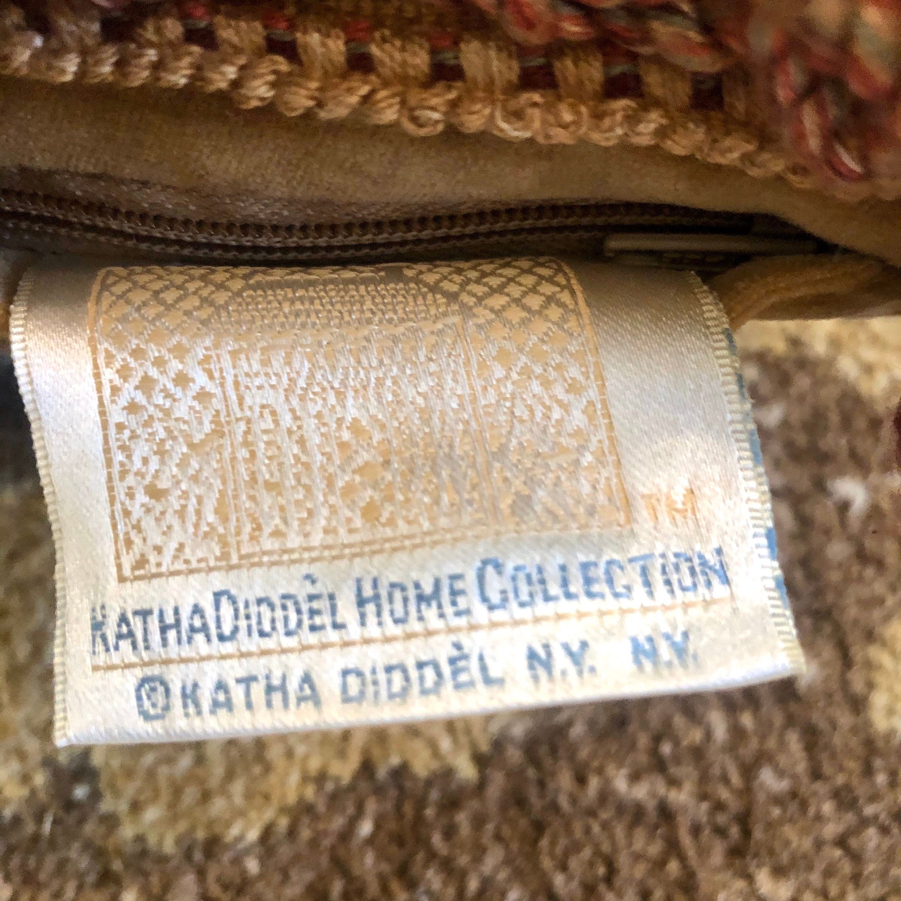 Katha Diddel Needlepoint Pillow Vintage Needlepoint Pillow | Etsy