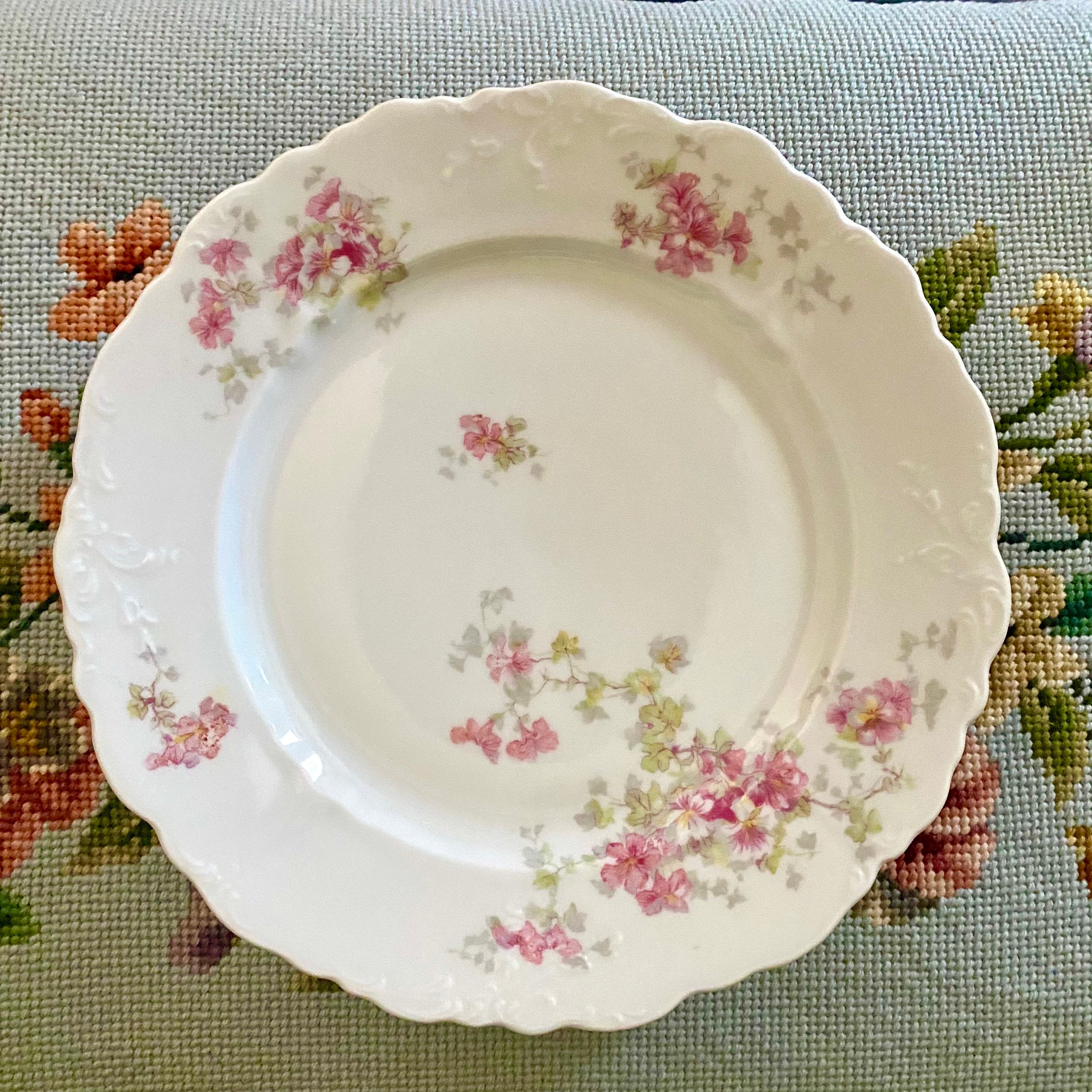 O&EG Royal Austria Porcelain Lunch Plates Set of 4 Pink Etsy