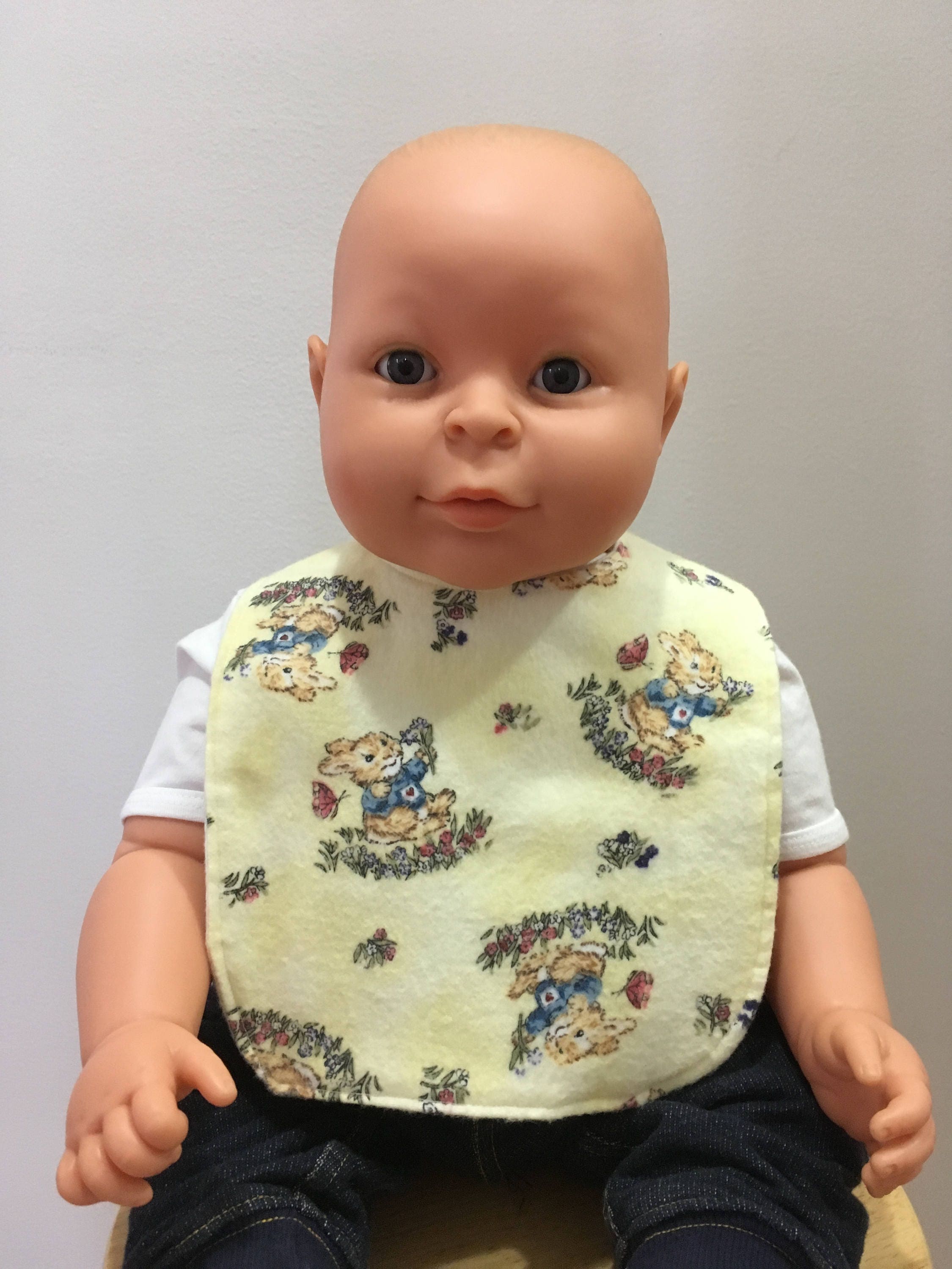 Newborn Bib Drool Bib Reversible Baby Girl Bib Baby Boy Etsy