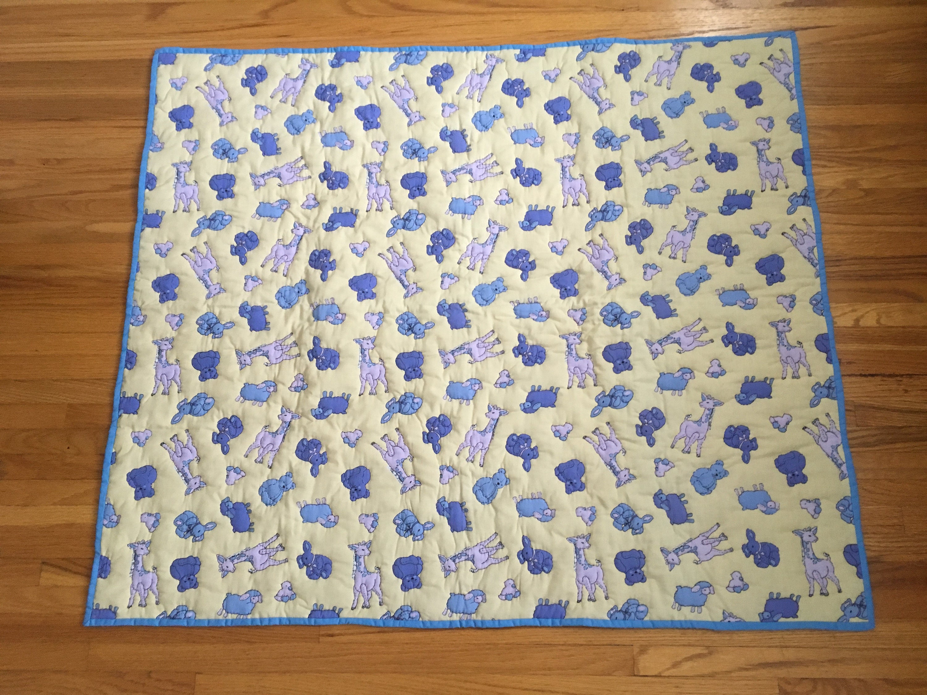 Vintage Fabric Hand Quilted Baby Quilt Handmade Baby Quilt Etsy