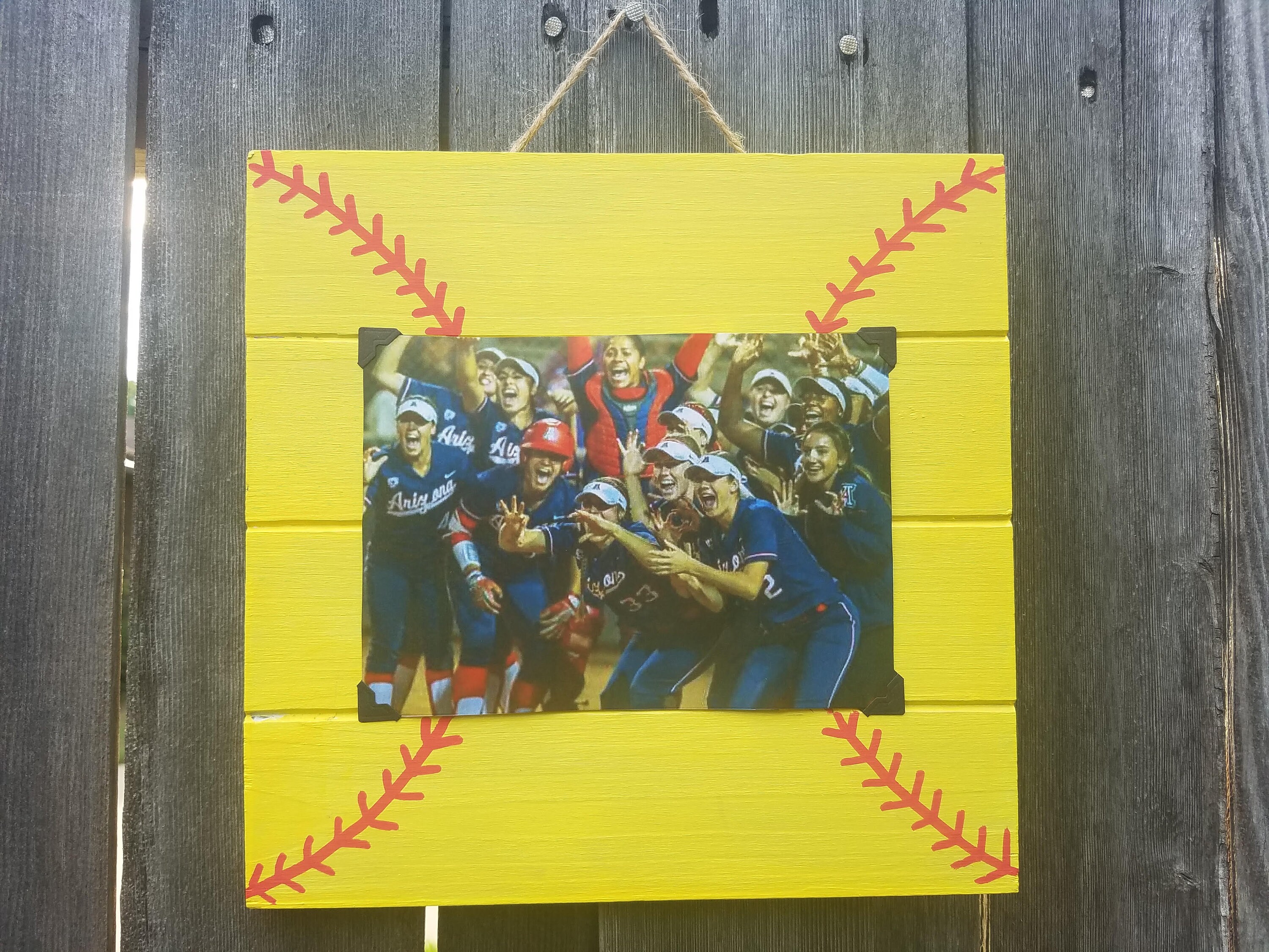 Hanging softball frame Etsy
