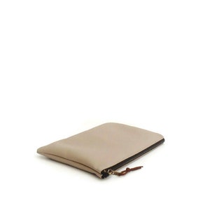 Tough little case, taupe pouch, little cases, little bags, taupe color, gift idea, maaroza, zipper pouch,pencil case