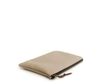 Tough little case, taupe pouch, little cases, little bags, taupe color, gift idea, maaroza, zipper pouch,pencil case