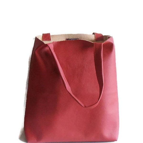 red Bag,Tote Bag red, handbag, imitation leather, shopping bag, gift idea