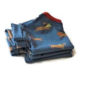 Dachshund T-shirt, size 80, short sleeve shirt, dog shirt, baby shirt, kids shirt, unisex, organic clothing image 4